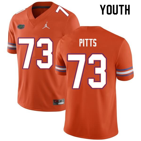 Youth NCAA Florida Gators Mark Pitts #73 Stitched Authentic Nike Orange College Football Jersey IZZ3465YD